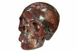 Realistic, Polished Red Picture Jasper Skull #150955-2